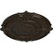 Ekena Millwork Attica Acanthus Leaf Ceiling Medallion (Canopies up to 4 5/8"), 53 1/2"OD x 3 1/2"P, Stone Hearth CM53ATSHF - alternate 3